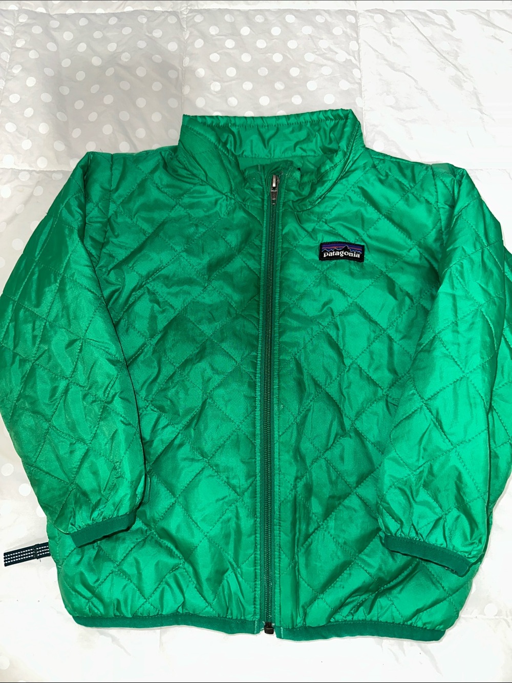 Patagonia Bright Green Quilted Jacket read all baby nano puff